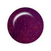 IBD Purple Paradise gel swatch, a glittery wine-purple shade packed with shimmer for glamorous nail art.